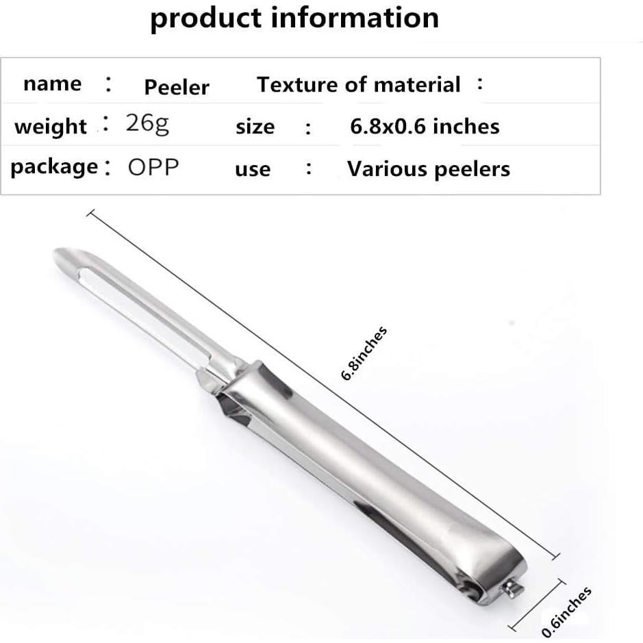 Pelador de Verduras Aniso de Acero Inoxidable Ergonómico 17.3 cm