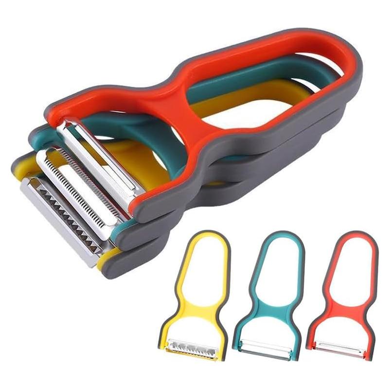 Paquete de 3 Peladores de Verduras DRHAHA - Acero Inoxidable
