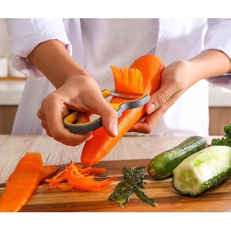 Paquete de 3 Peladores de Verduras DRHAHA - Acero Inoxidable