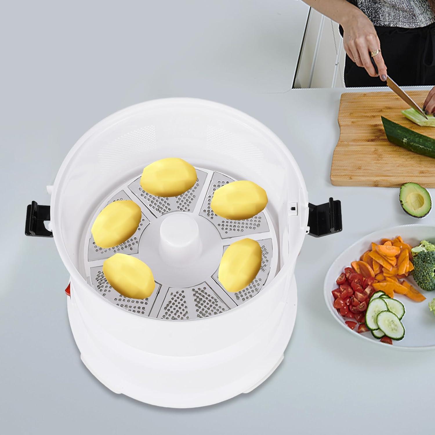 Pelador de Patatas Eléctrico Tiardocge 85W Automático Blanco