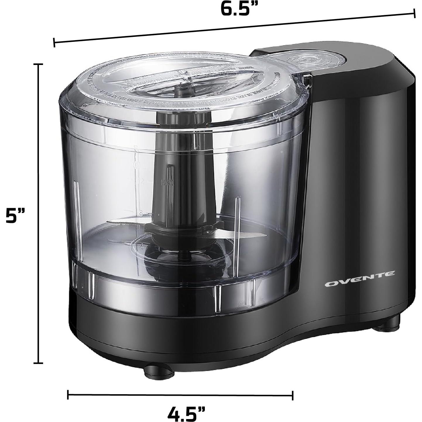 Picadora Eléctrica OVENTE PF1515B 1.5 Tazas 100W Negra