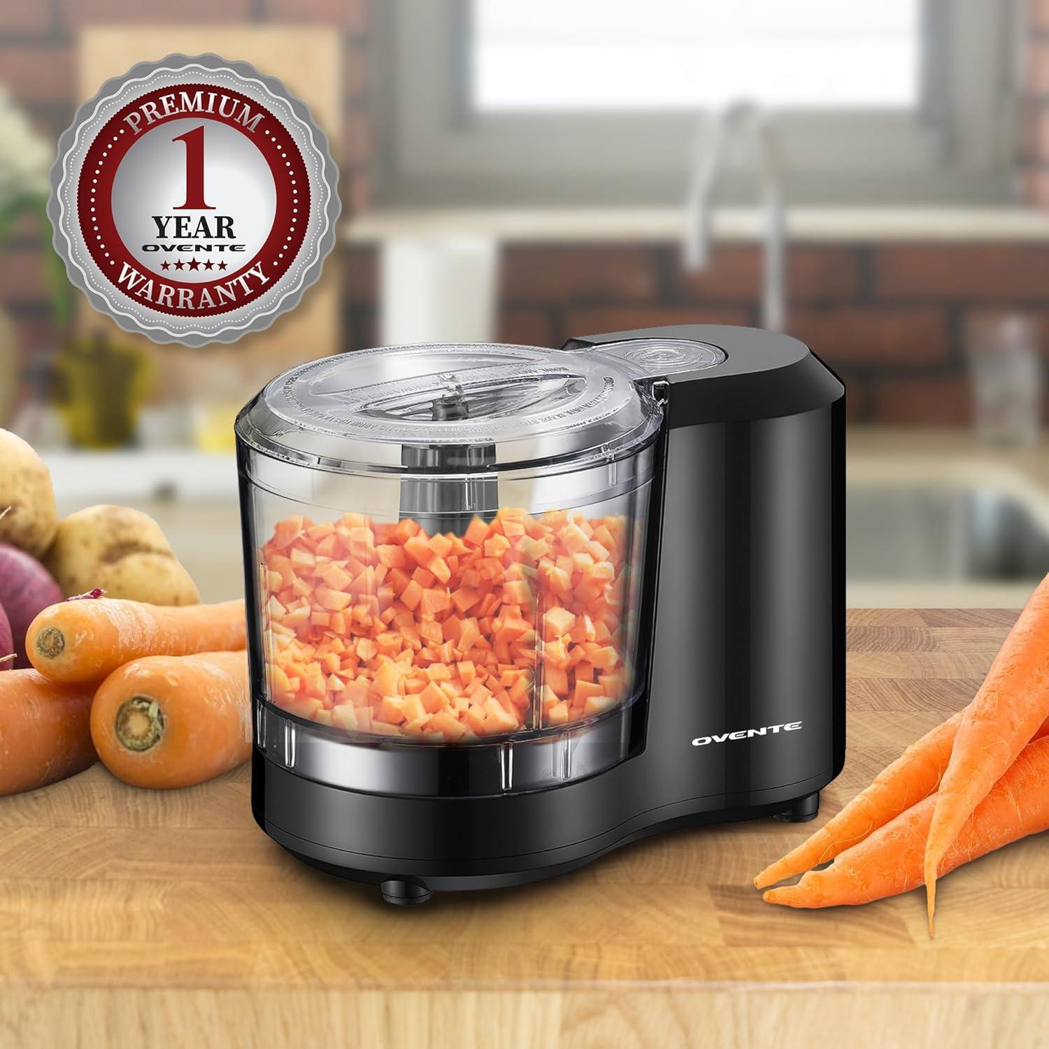 Picadora Eléctrica OVENTE PF1515B 1.5 Tazas 100W Negra