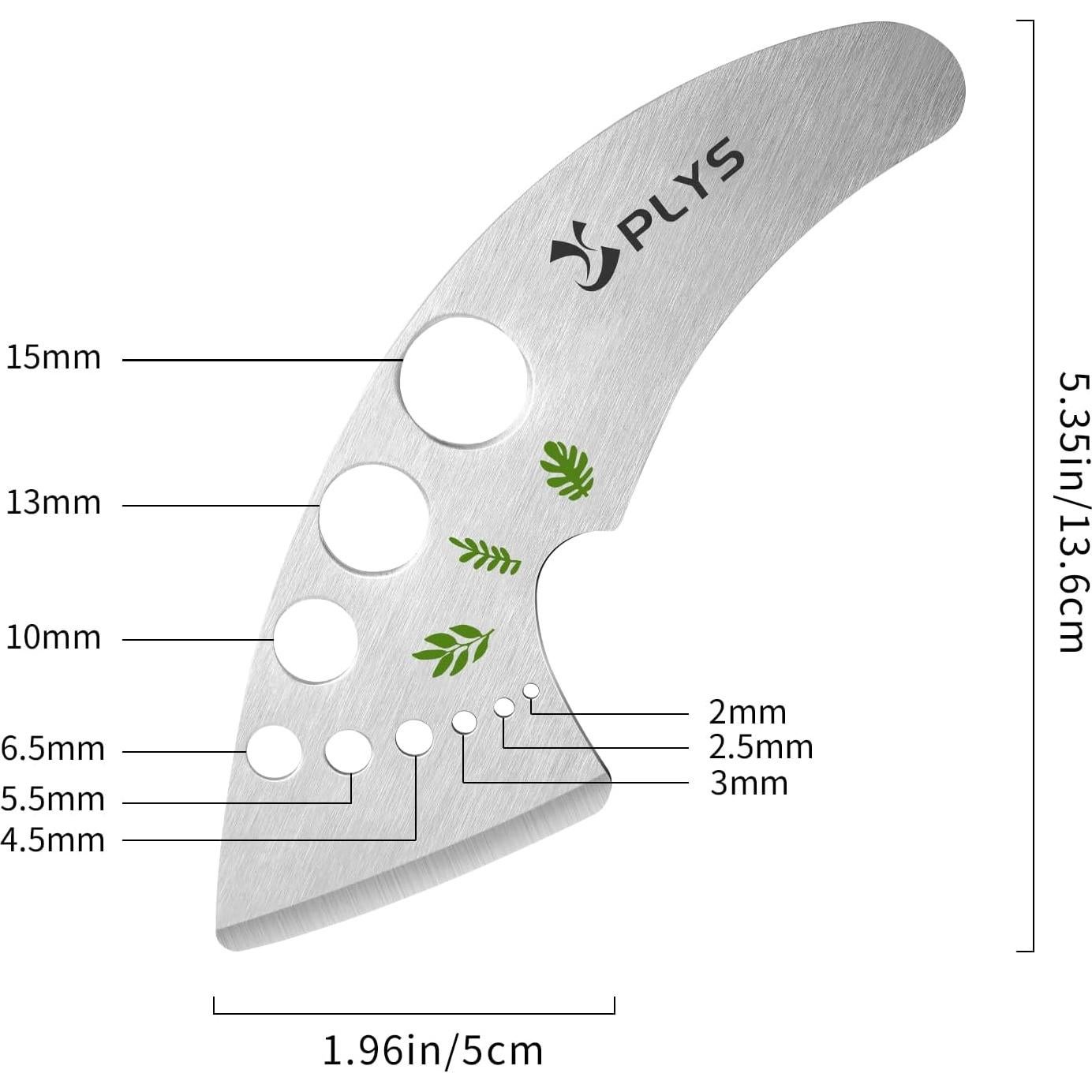 Deshojadora de Hierbas Plys de Acero Inoxidable 9 Agujeros