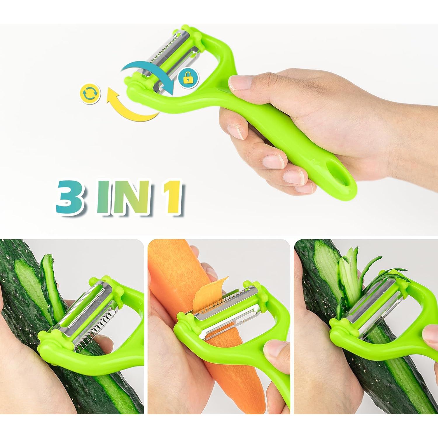 Tijeras de Cocina VIBIRIT 5 Cuchillas Acero Inoxidable Verde