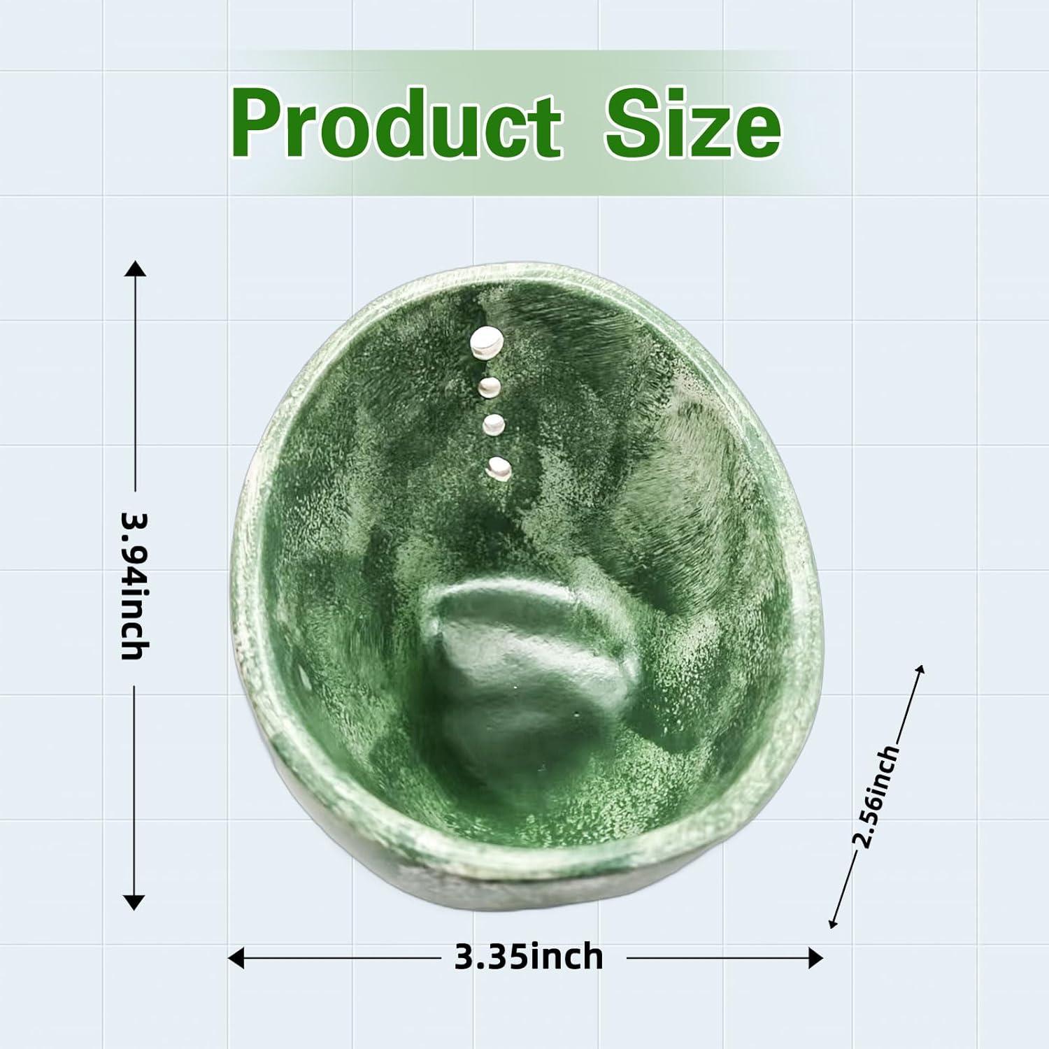 Tazón Deshojador de Hierbas YIYIBB Cerámica 11.43 cm Verde