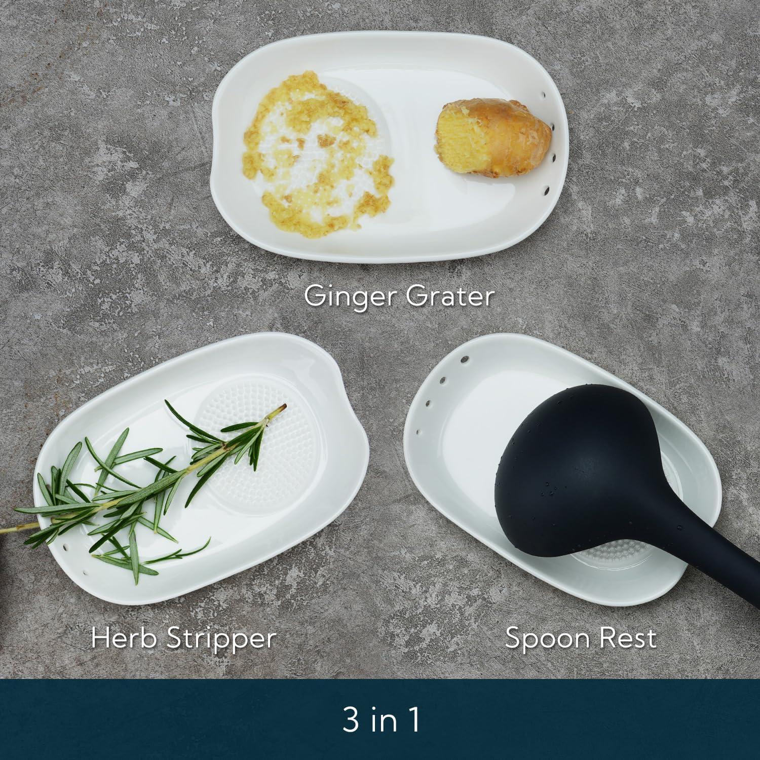 Rallador de Jengibre 3 en 1 KITCHENDAO Cerámica 16.8 cm