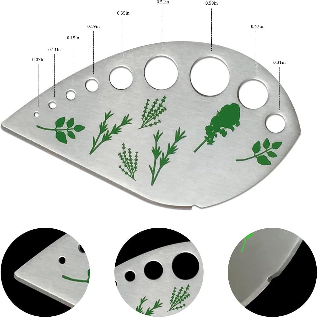 Deshojadora de Hierbas Acero Inoxidable Zhuohai 9 Agujeros