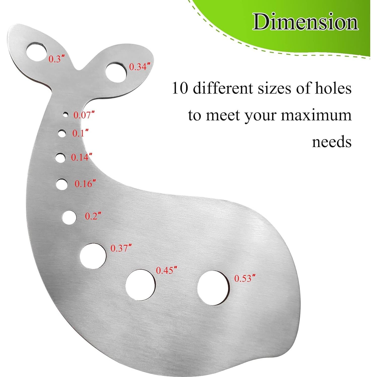 Desprendedor de Hierbas Hoomuda de Acero Inoxidable 10 Agujeros
