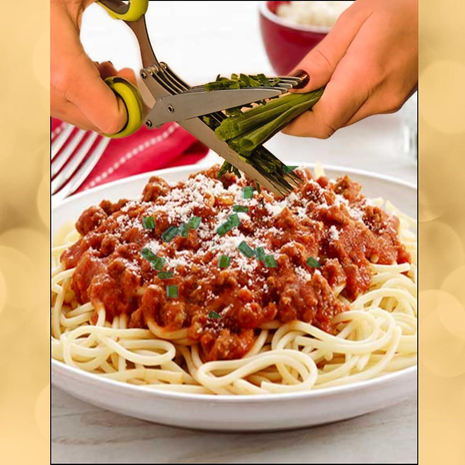 Tijeras de Hierbas TEN73 de Acero Inoxidable con 5 Cuchillas