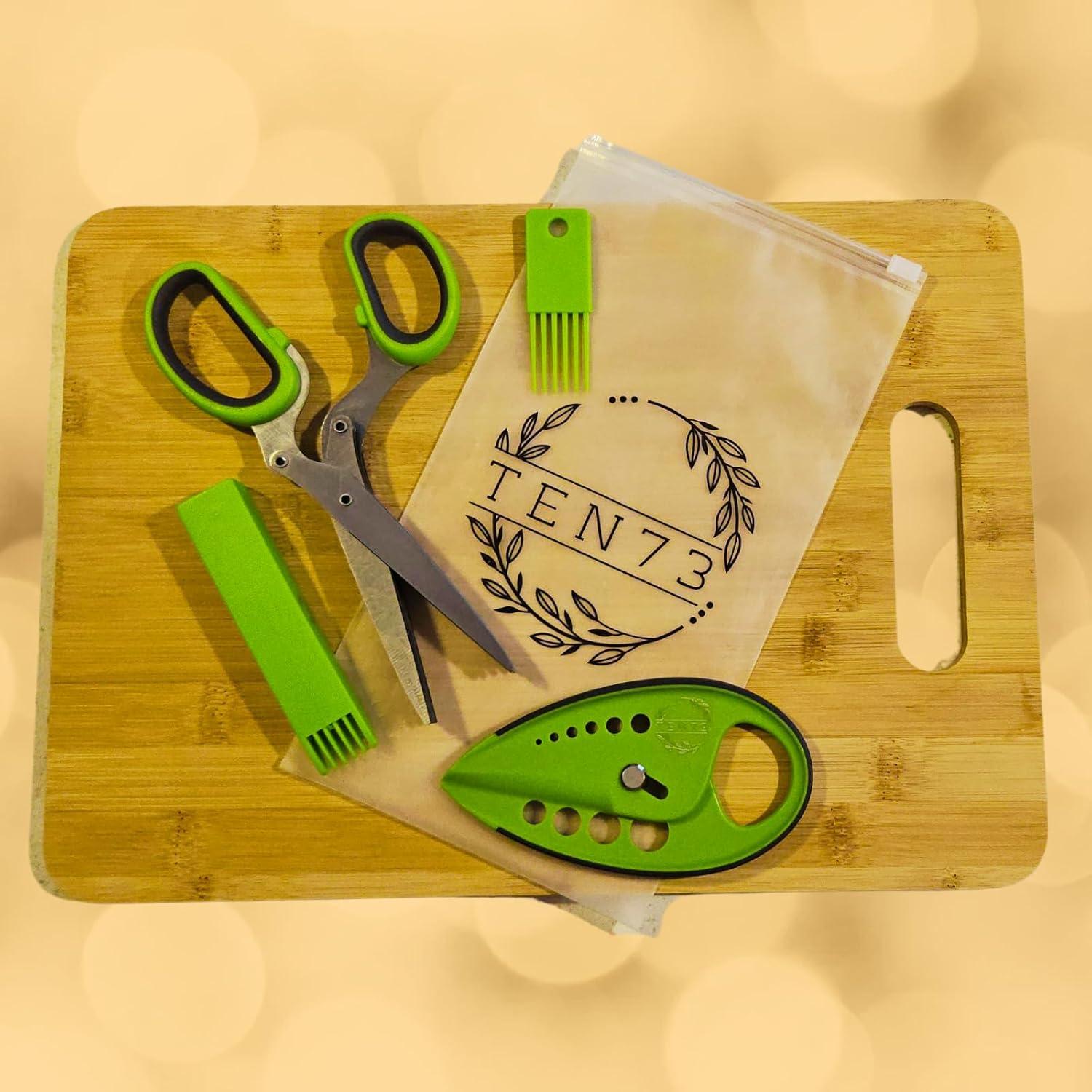 Tijeras de Hierbas TEN73 de Acero Inoxidable con 5 Cuchillas