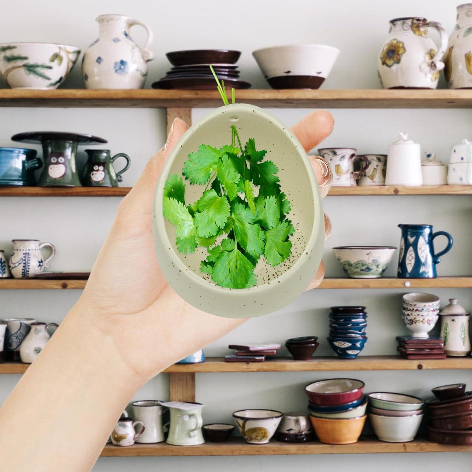 Tazón Deshojador de Hierbas de Cerámica HINGTAI 10x10 cm