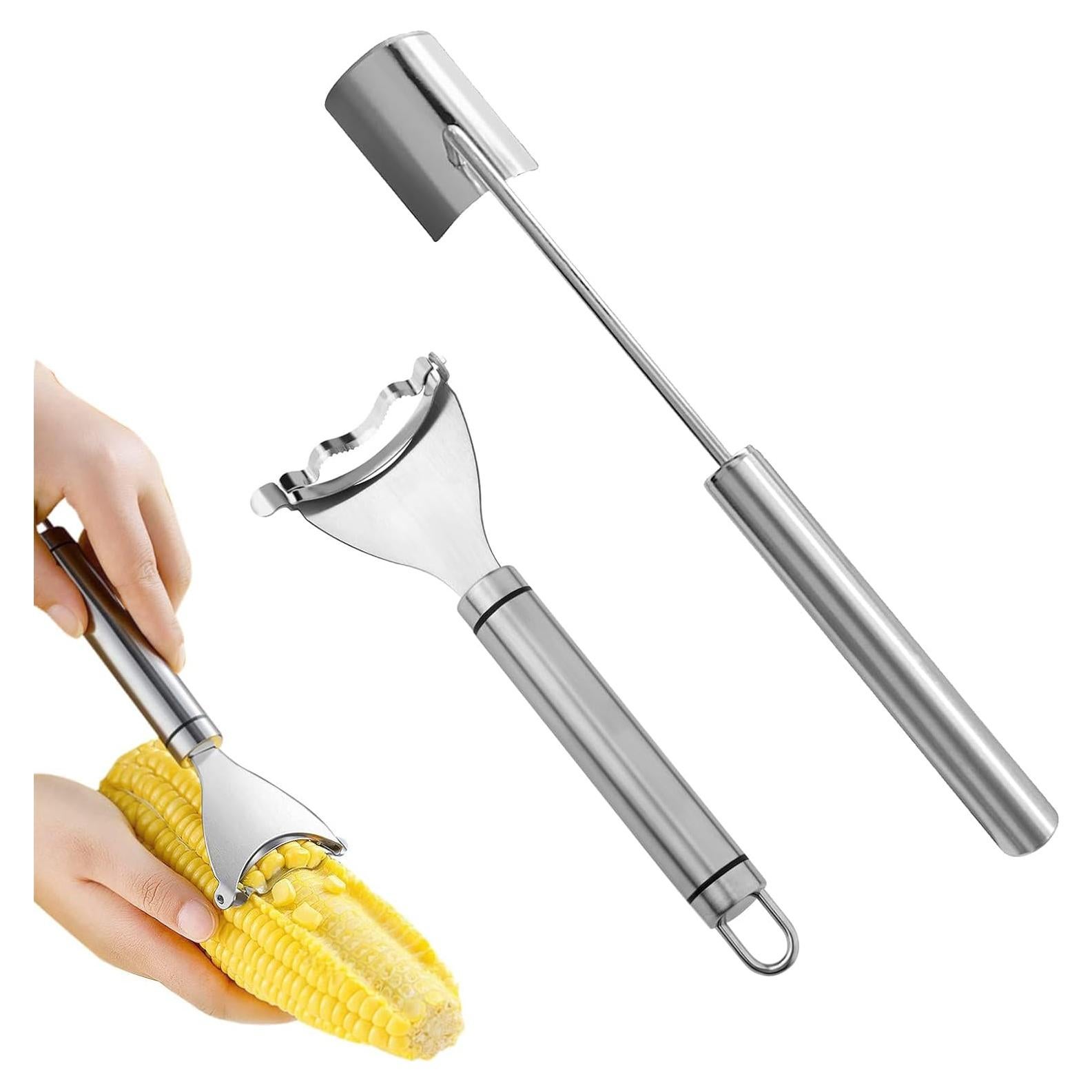 Juego de 2 Peladores de Maíz Luexian - Acero Inoxidable Ergonómico