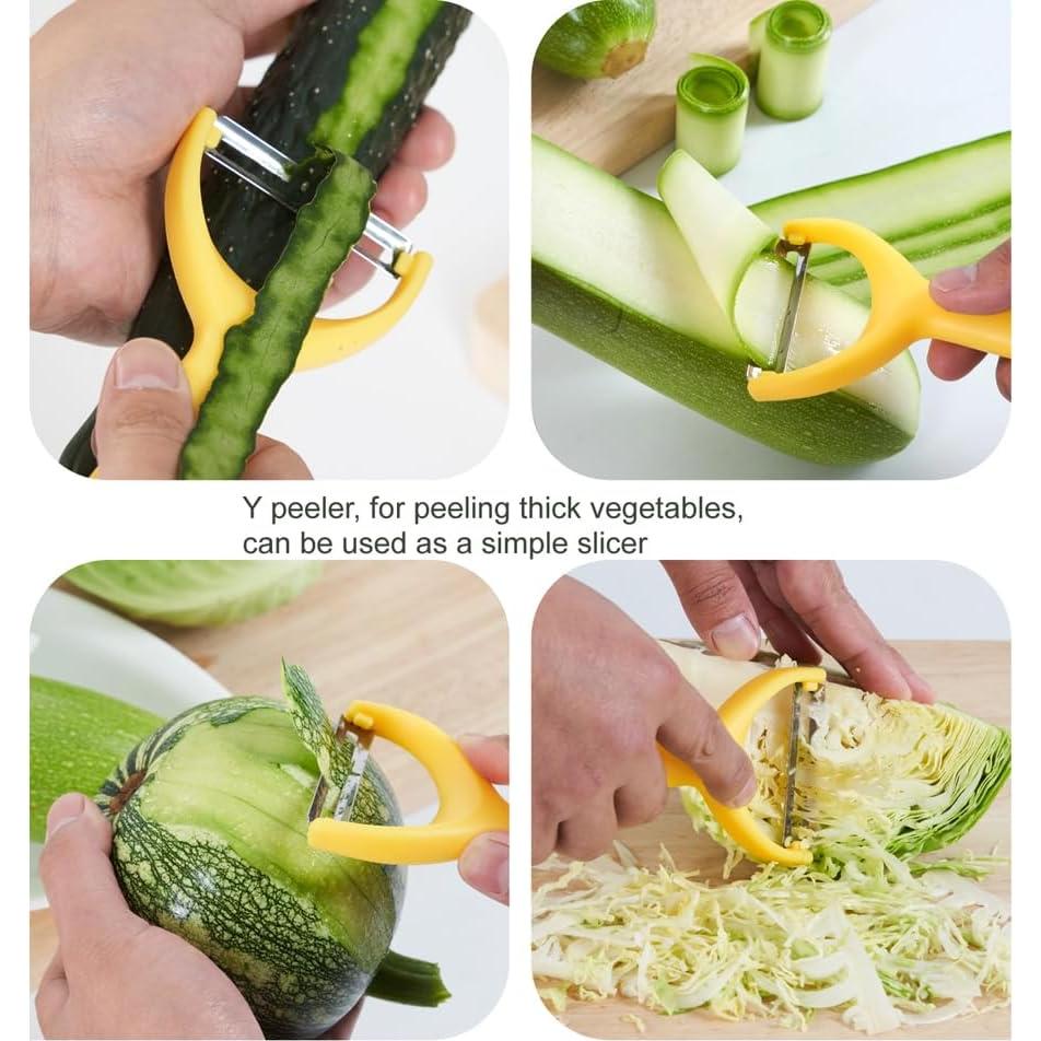 Juego de 6 Peladores de Verduras Soft Home - Acero Inoxidable