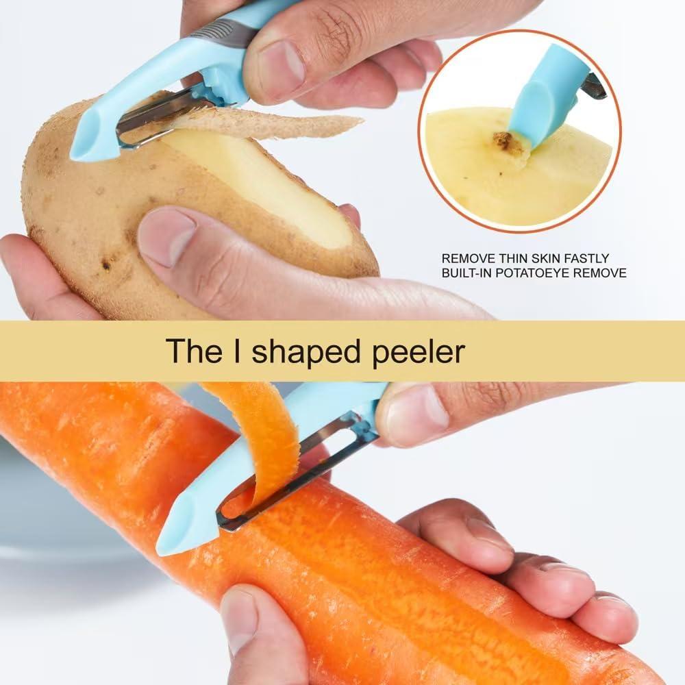 Juego de 6 Peladores de Verduras Soft Home - Acero Inoxidable