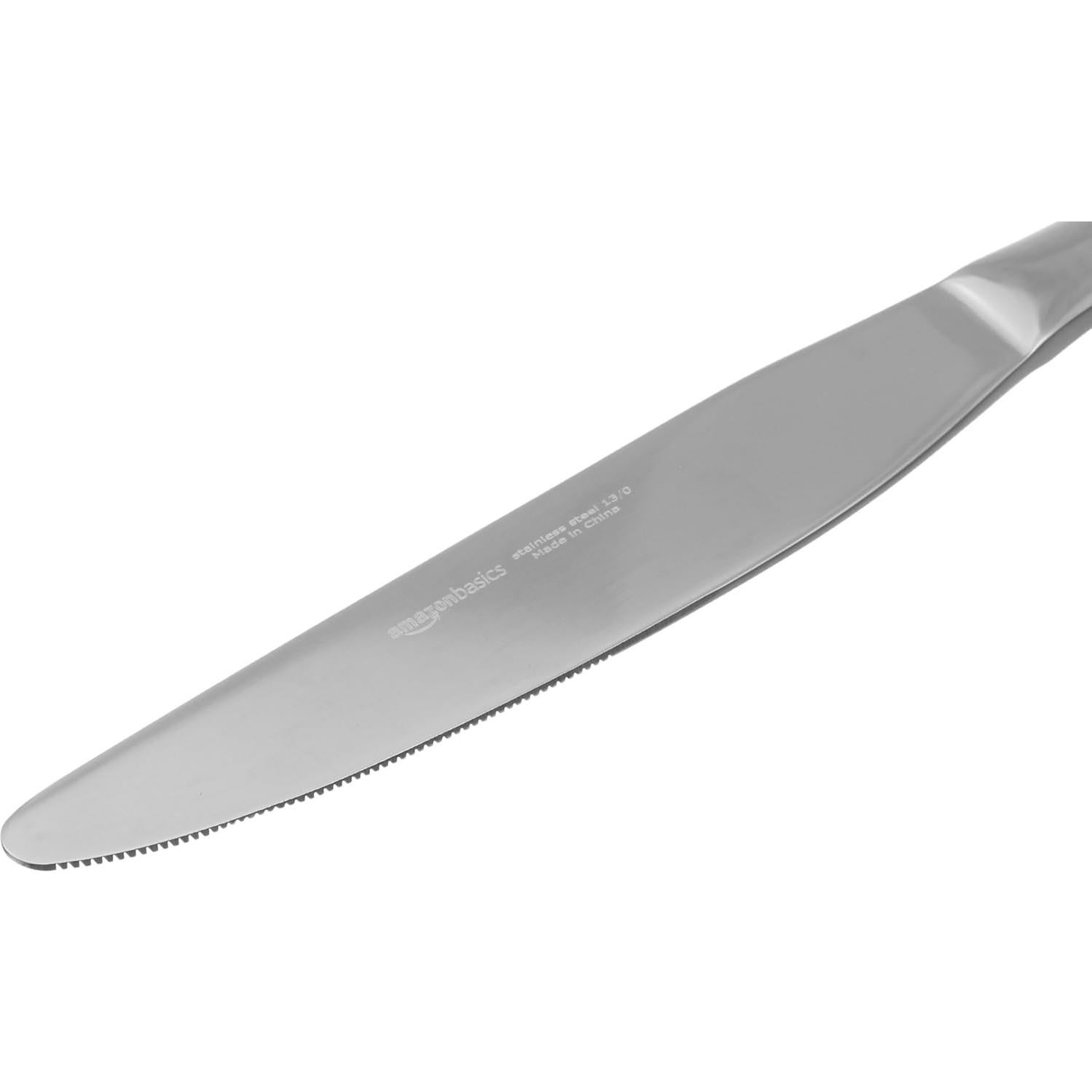 Juego de 12 Cuchillos de Cena Acero Inoxidable Amazon Basics