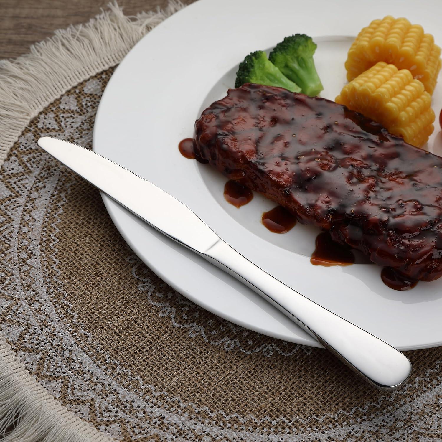 Juego de 12 Cuchillos de Cena Acero Inoxidable Amazon Basics