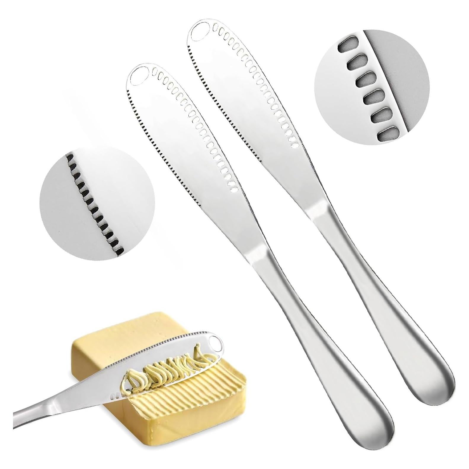 Set de 2 Cuchillos para Mantequilla HYSENE Acero Inoxidable 21.96 cm