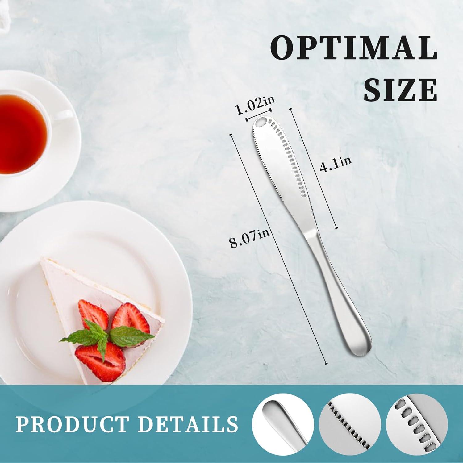 Set de 2 Cuchillos para Mantequilla HYSENE Acero Inoxidable 21.96 cm