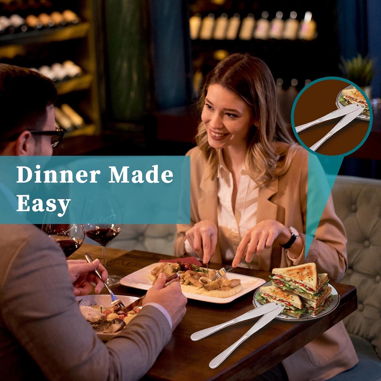 Set de 2 Cuchillos para Mantequilla HYSENE Acero Inoxidable 21.96 cm