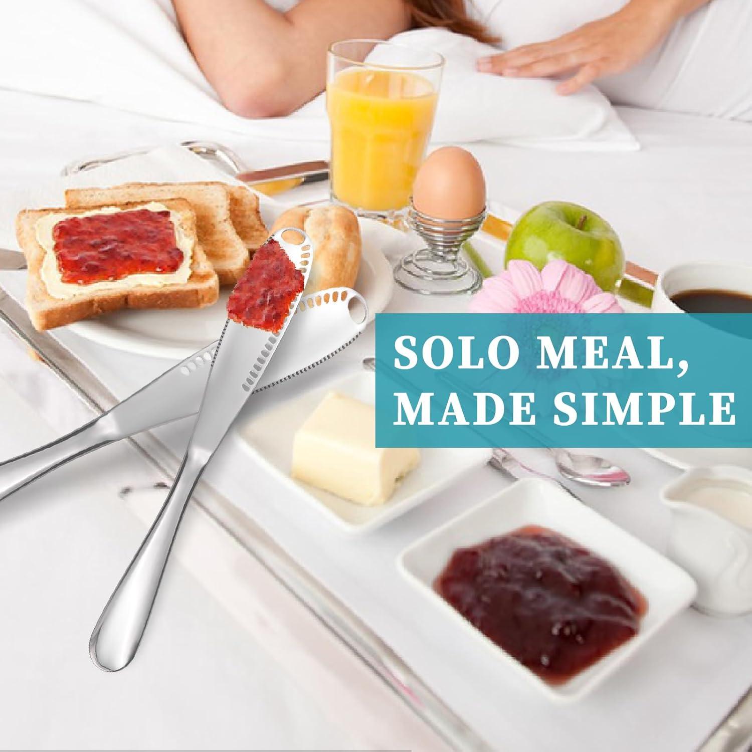 Set de 2 Cuchillos para Mantequilla HYSENE Acero Inoxidable 21.96 cm