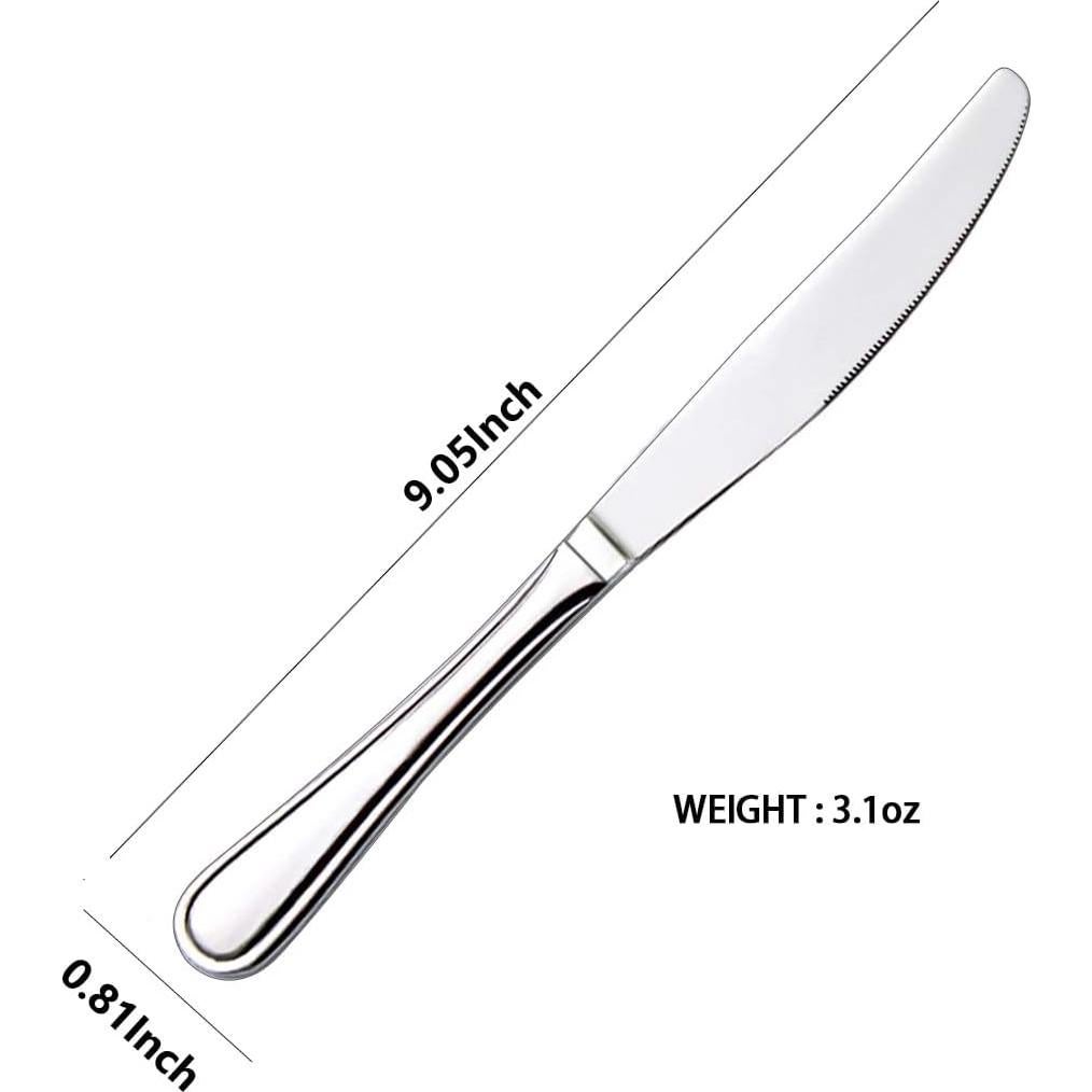 Juego de cuchillos de cena HISSF 4 piezas acero inoxidable