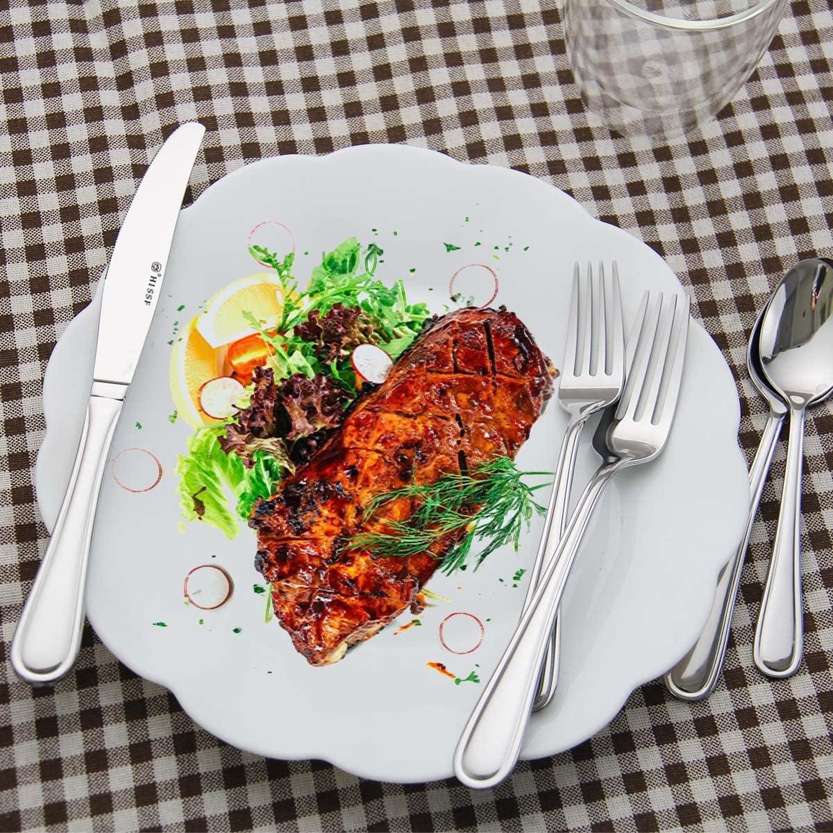 Juego de cuchillos de cena HISSF 4 piezas acero inoxidable