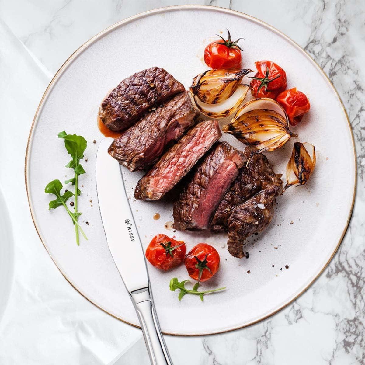 Juego de cuchillos de cena HISSF 4 piezas acero inoxidable