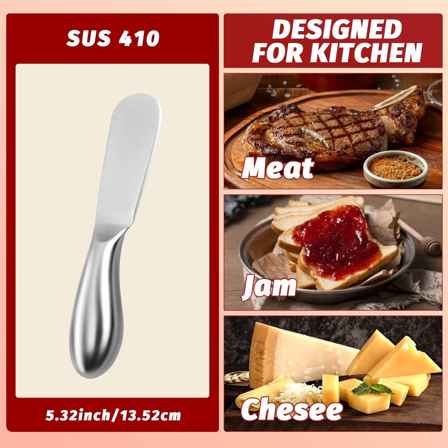 Juego de 4 cuchillos para untar mantequilla Mlurcu 13.5 cm