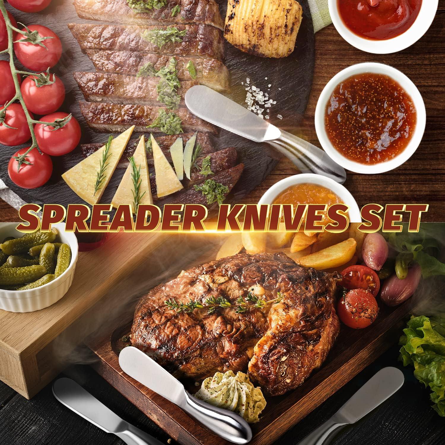 Juego de 4 cuchillos para untar mantequilla Mlurcu 13.5 cm