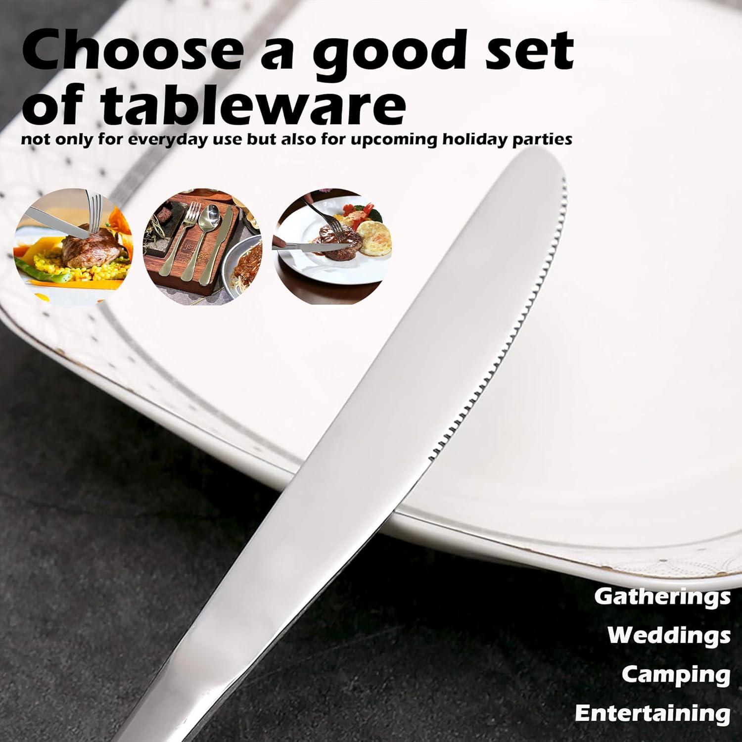 Juego de cuchillos de cena ATB de acero inoxidable - 6 piezas