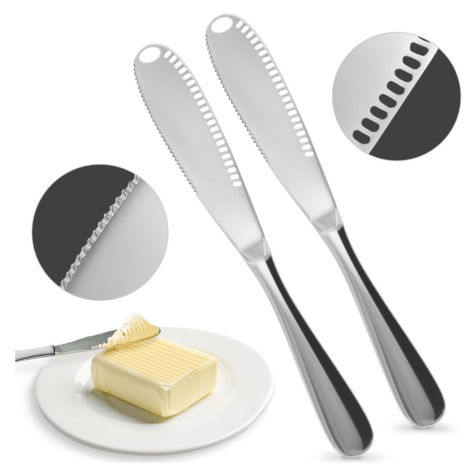 Cuchillo para Mantequilla DIMROM 2 Piezas Acero Inoxidable 20.8 cm