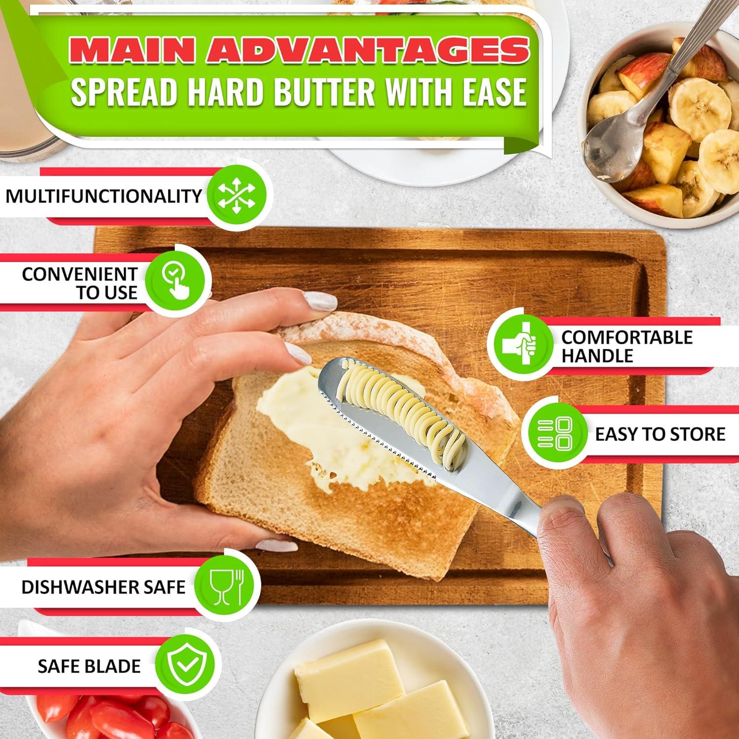 Cuchillo para Mantequilla DIMROM 2 Piezas Acero Inoxidable 20.8 cm