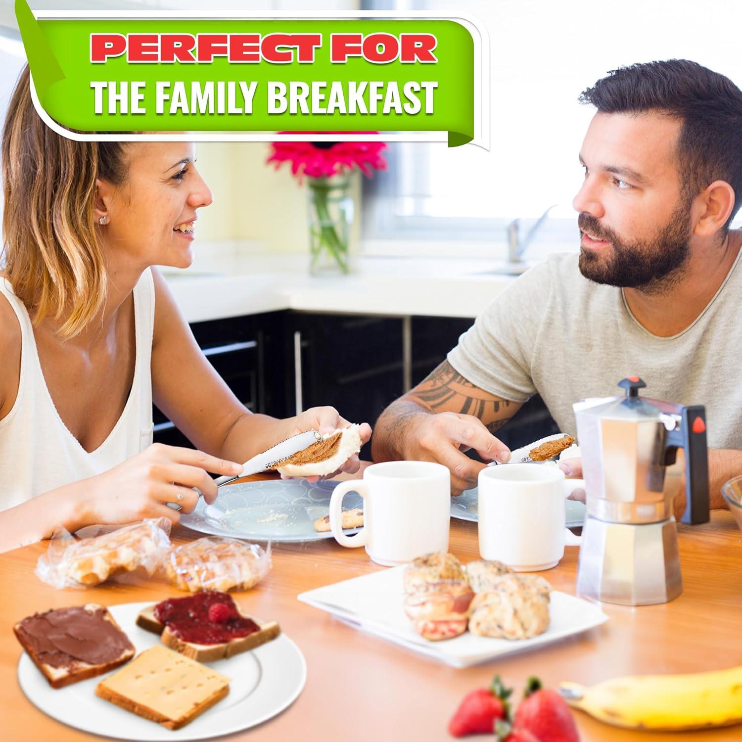 Cuchillo para Mantequilla DIMROM 2 Piezas Acero Inoxidable 20.8 cm