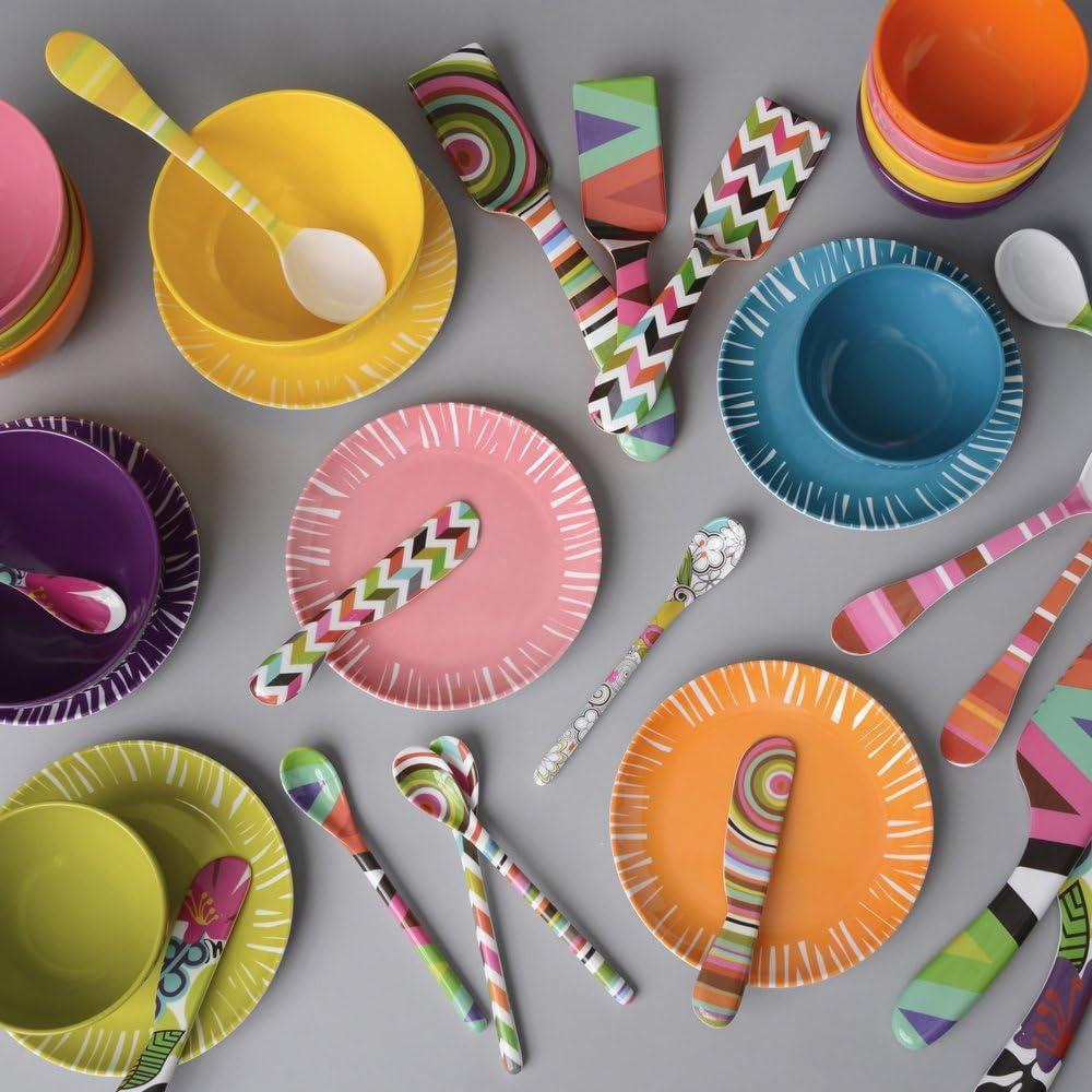 Juego de 4 Espátulas de Melamina French Bull 15 cm Floral