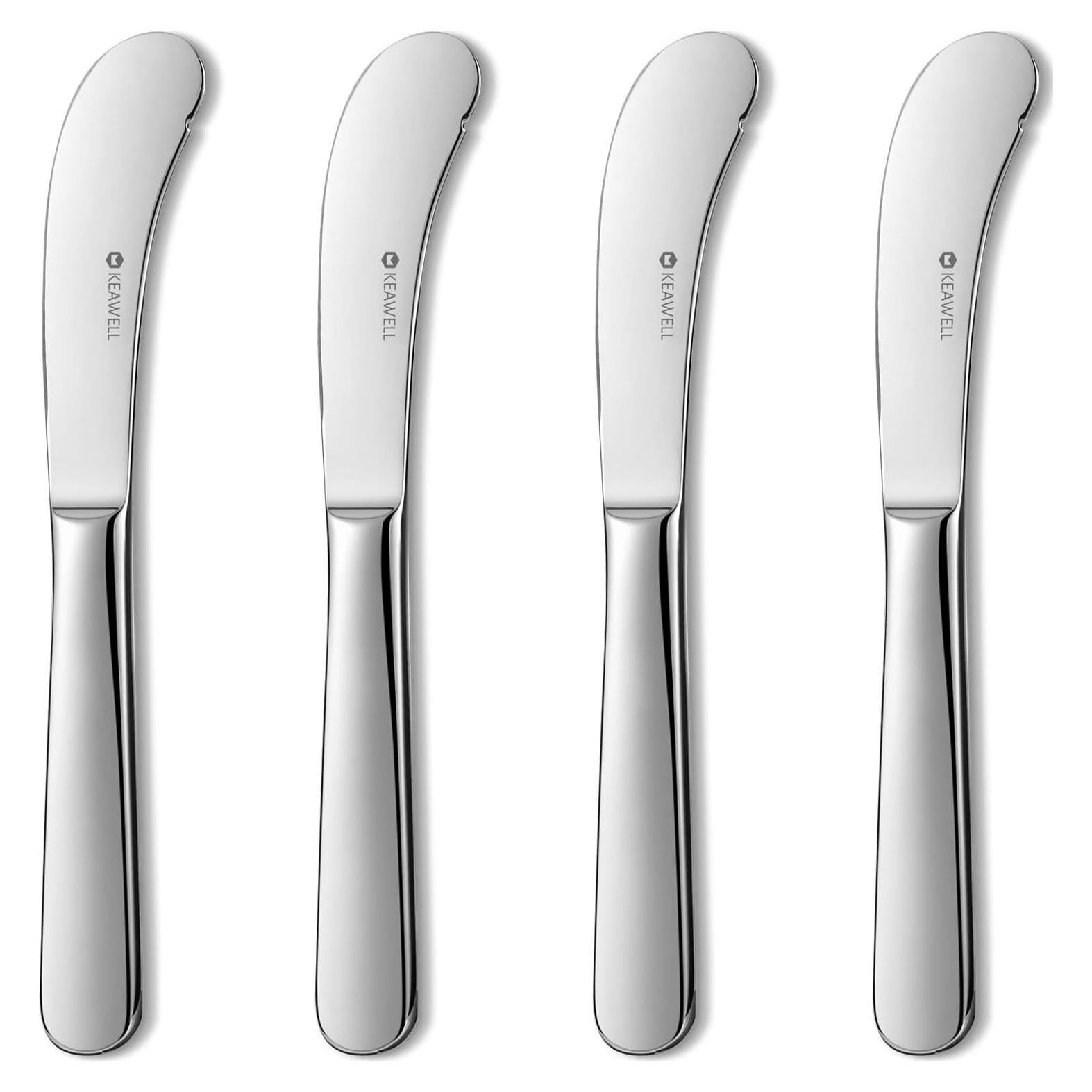 Juego de Cuchillos para Mantequilla KEAWELL 4 Piezas Acero Inoxidable
