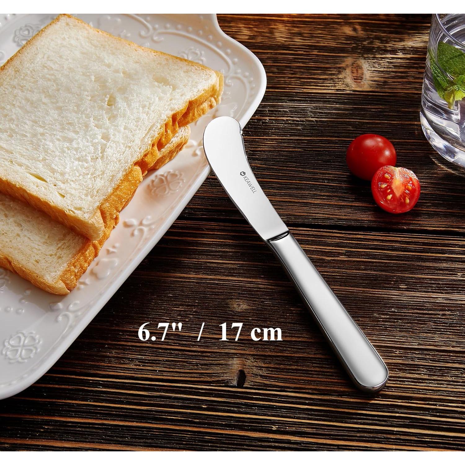 Juego de Cuchillos para Mantequilla KEAWELL 4 Piezas Acero Inoxidable