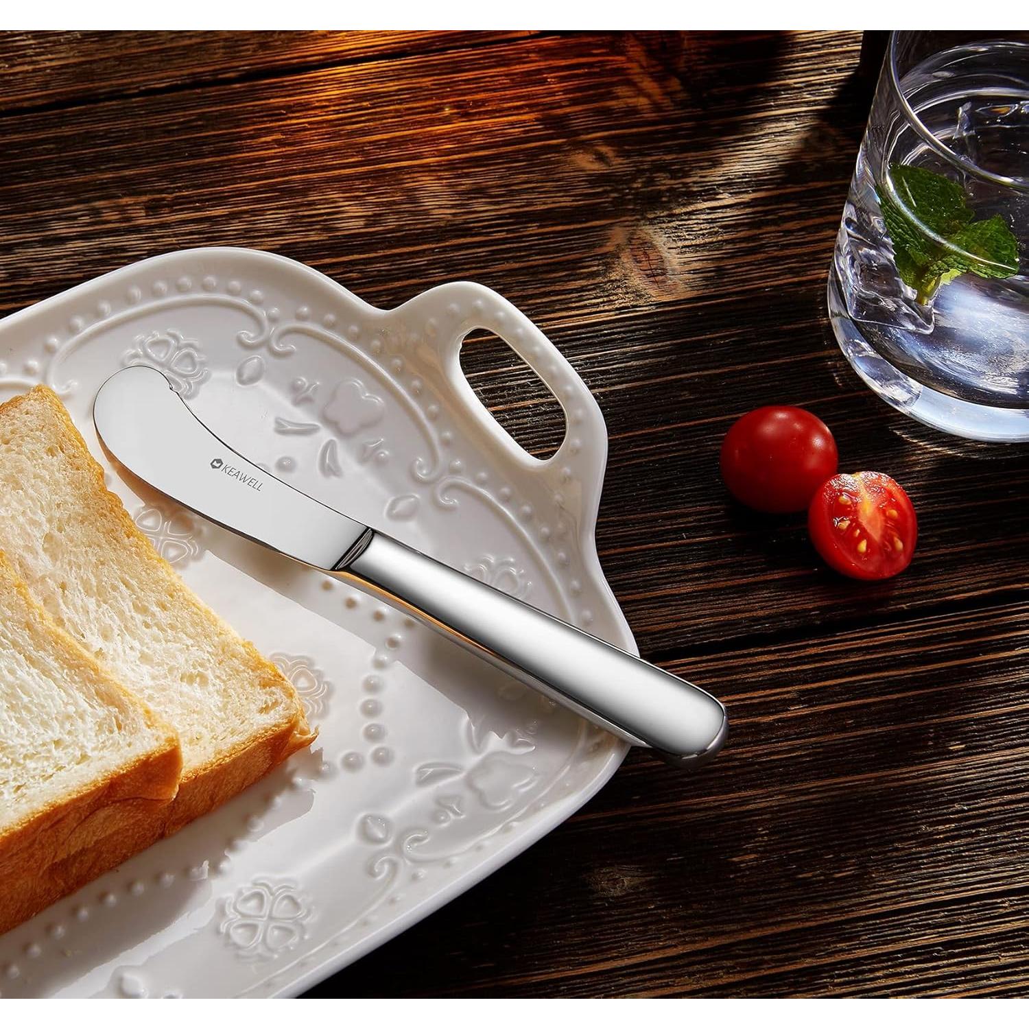 Juego de Cuchillos para Mantequilla KEAWELL 4 Piezas Acero Inoxidable
