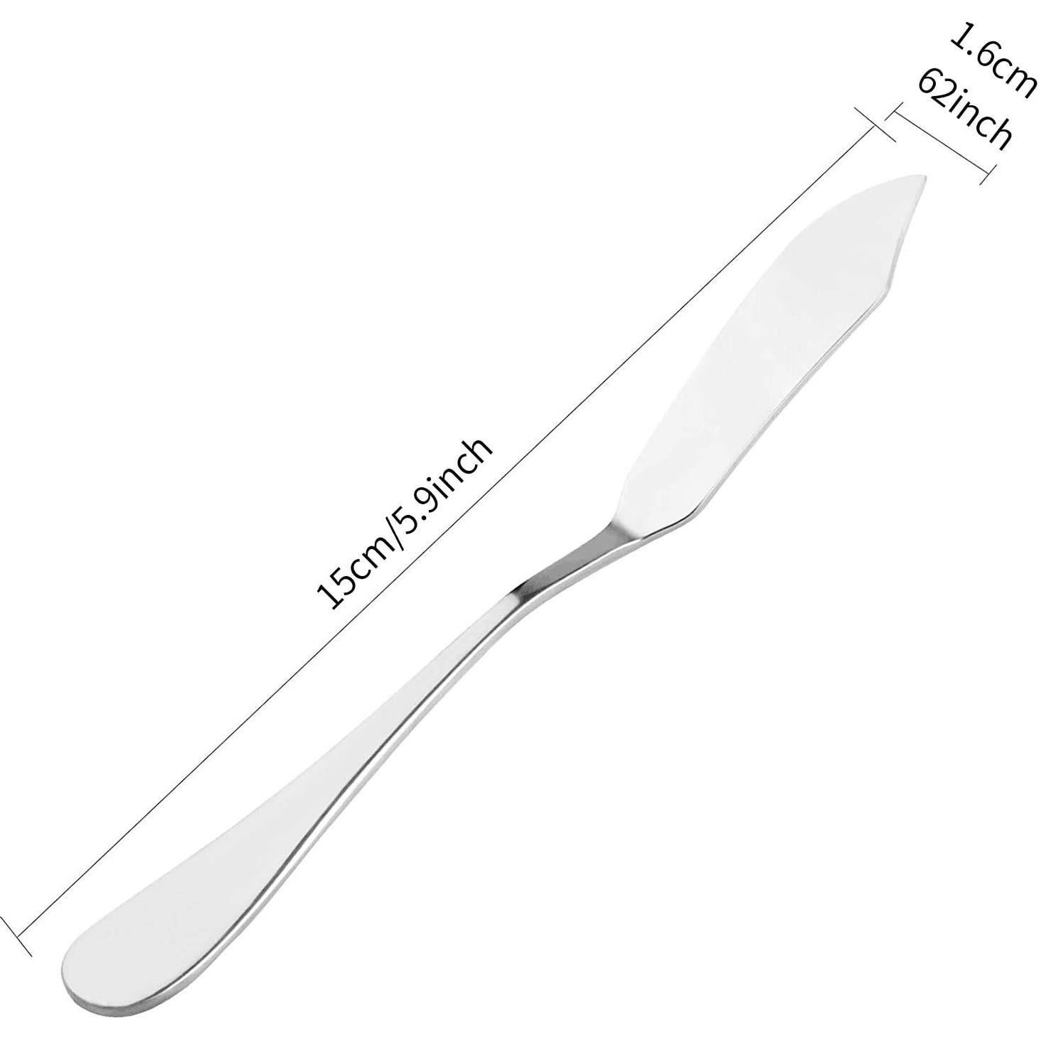 Cuchillos para Untar KINMINGZHU Acero Inoxidable 6 Piezas 15 cm