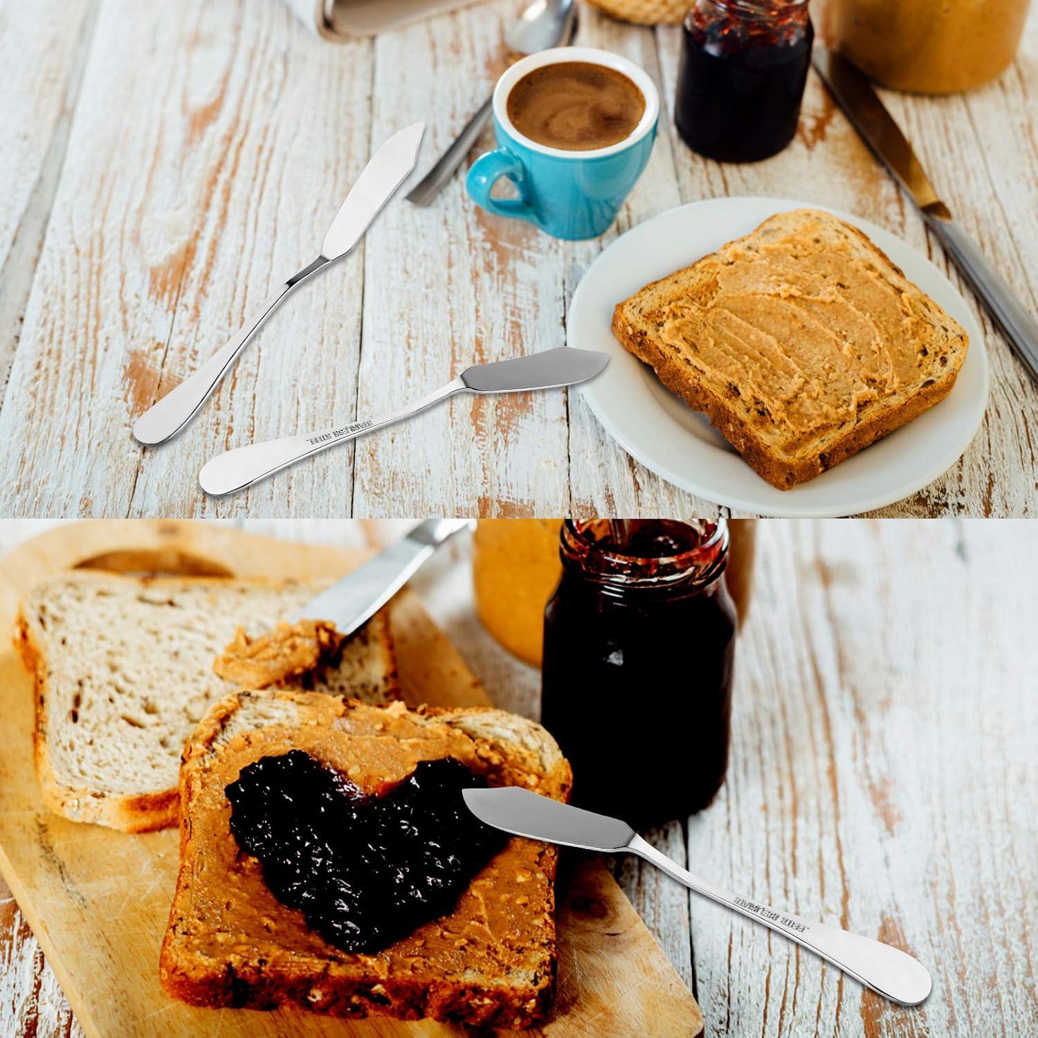 Cuchillos para Untar KINMINGZHU Acero Inoxidable 6 Piezas 15 cm