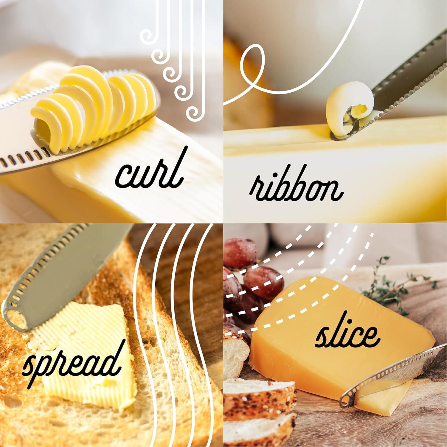 Cuchillo de Mantequilla Fría Houseify LISTO MANTEQUILLA 3-en-1