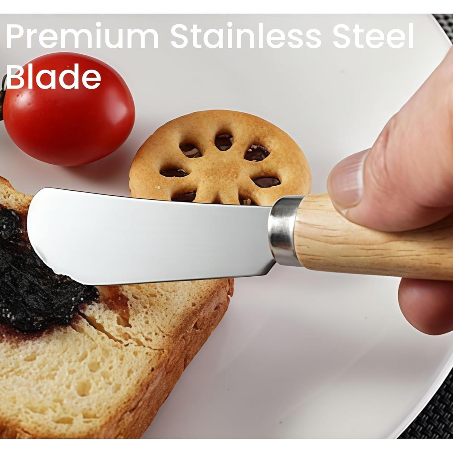 Juego de 2 cuchillos para mantequilla LacusMare 15 cm acero inoxidable