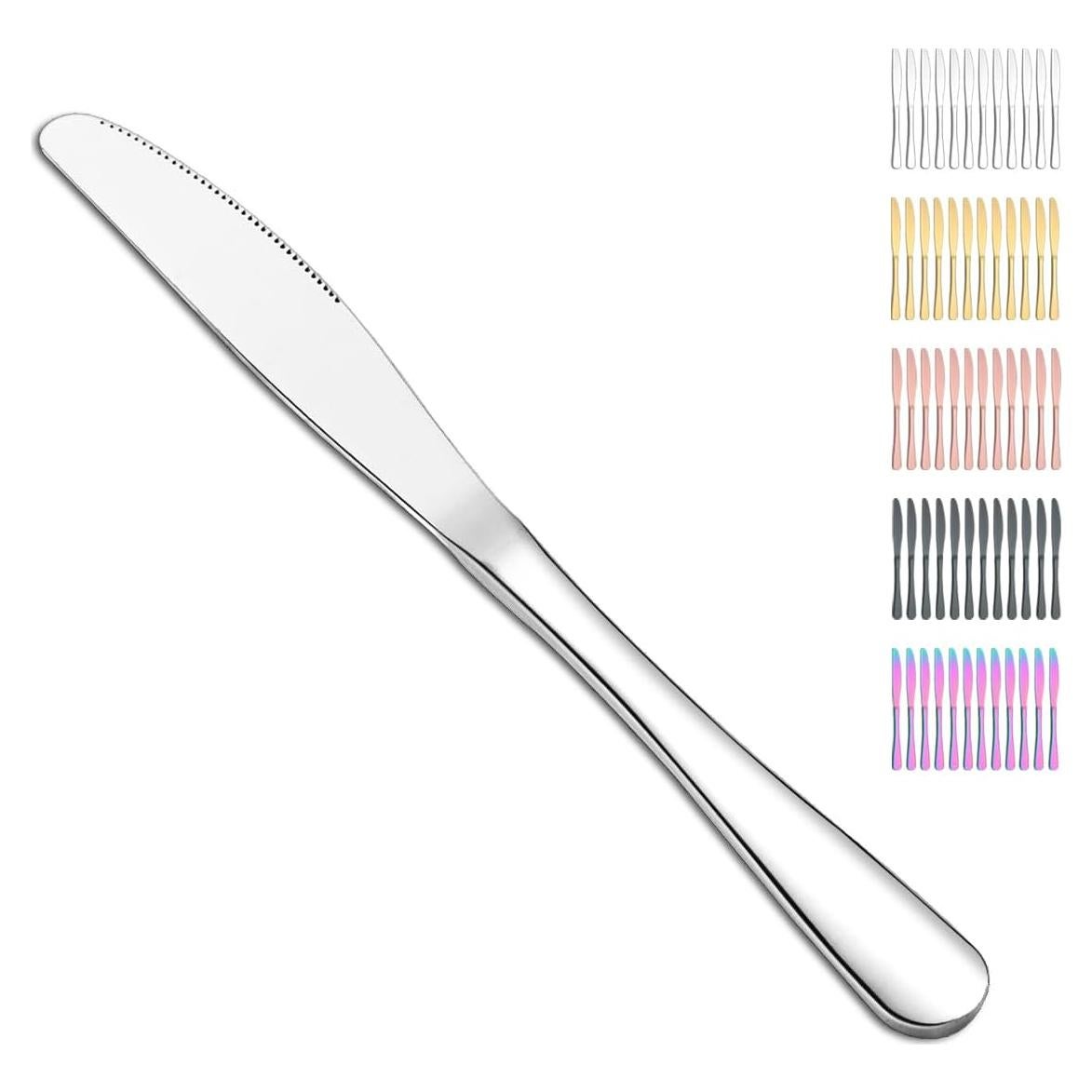 Juego de Cuchillos de Cena Evanda 12 Piezas Acero Inoxidable