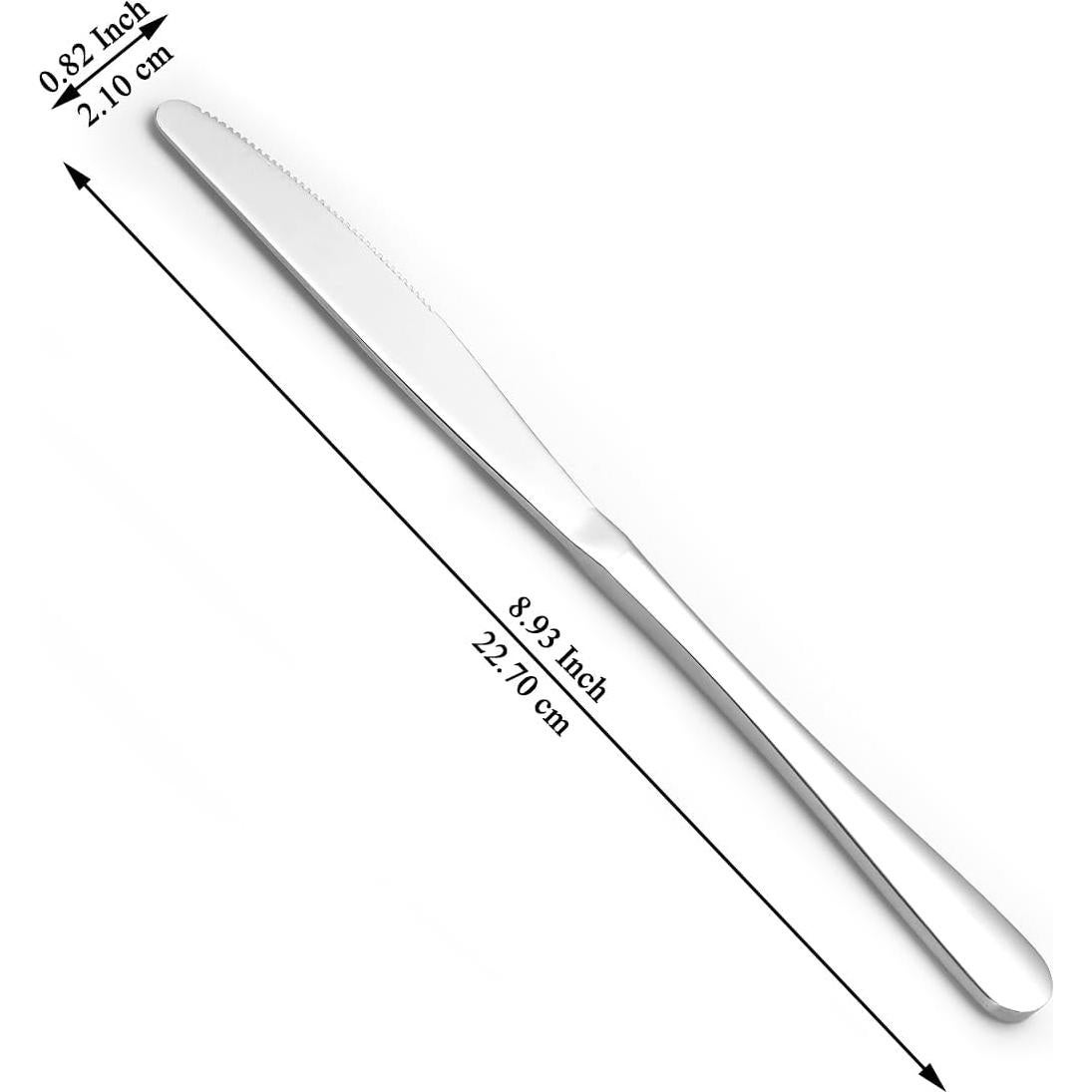 Juego de Cuchillos de Cena Evanda 12 Piezas Acero Inoxidable