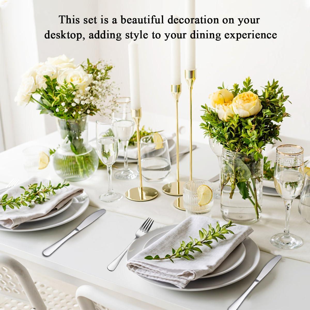 Juego de Cuchillos de Cena Evanda 12 Piezas Acero Inoxidable