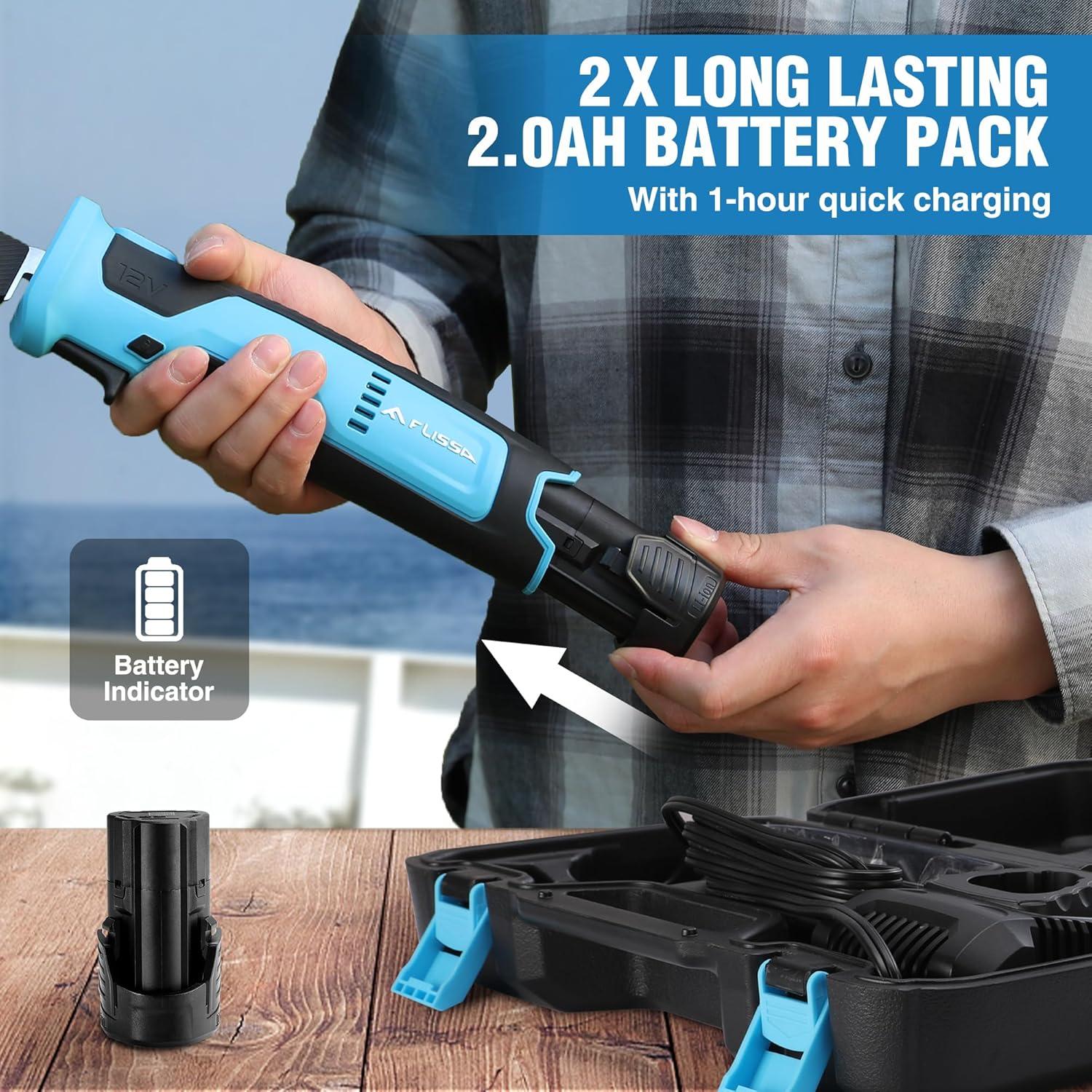 Cuchillo Eléctrico Inalámbrico FLISSA 12V para Pescado