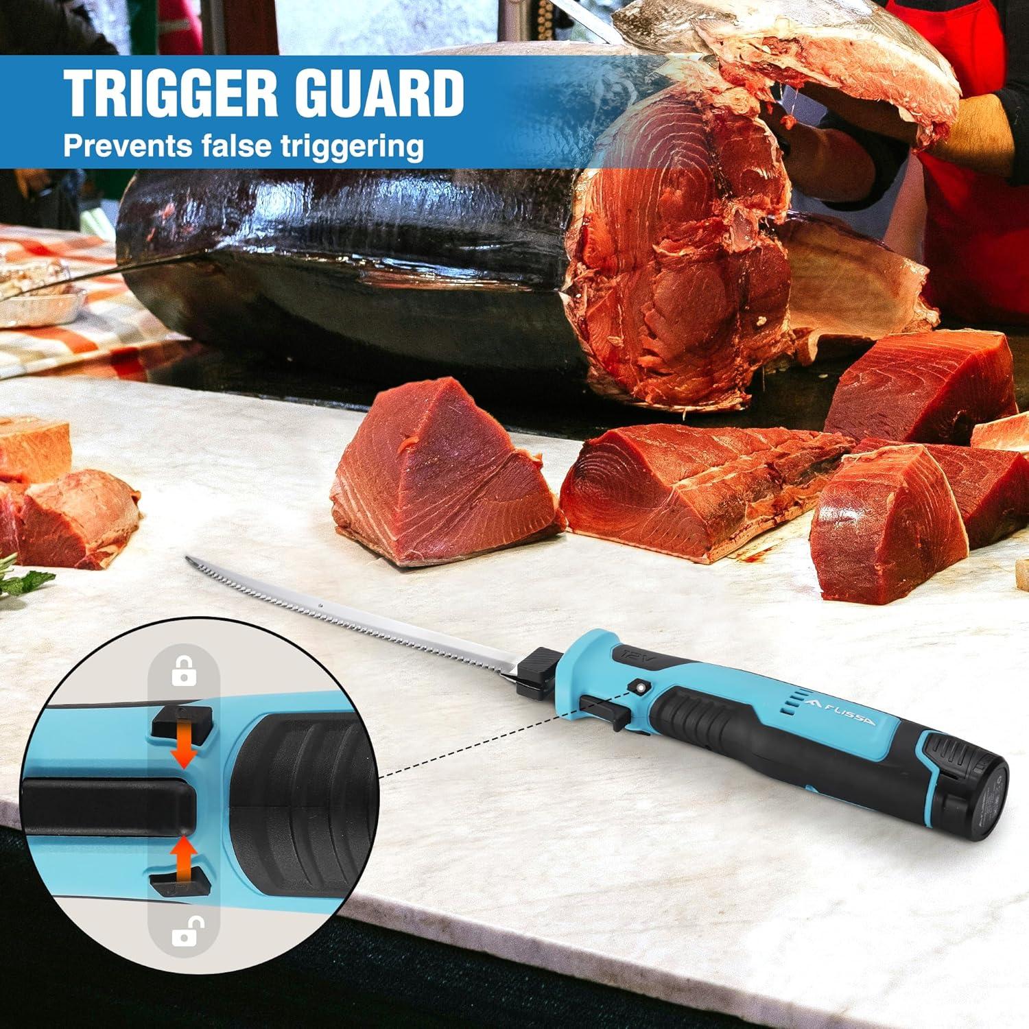 Cuchillo Eléctrico Inalámbrico FLISSA 12V para Pescado