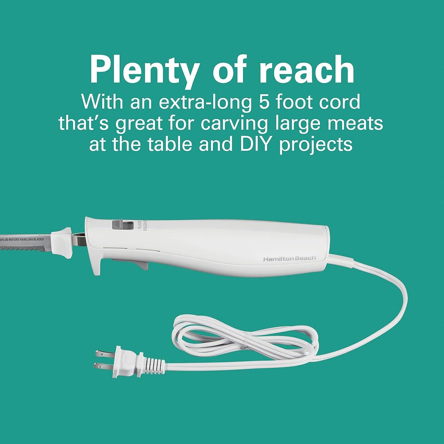 Juego de cuchillos eléctricos Hamilton Beach 120W con tenedor