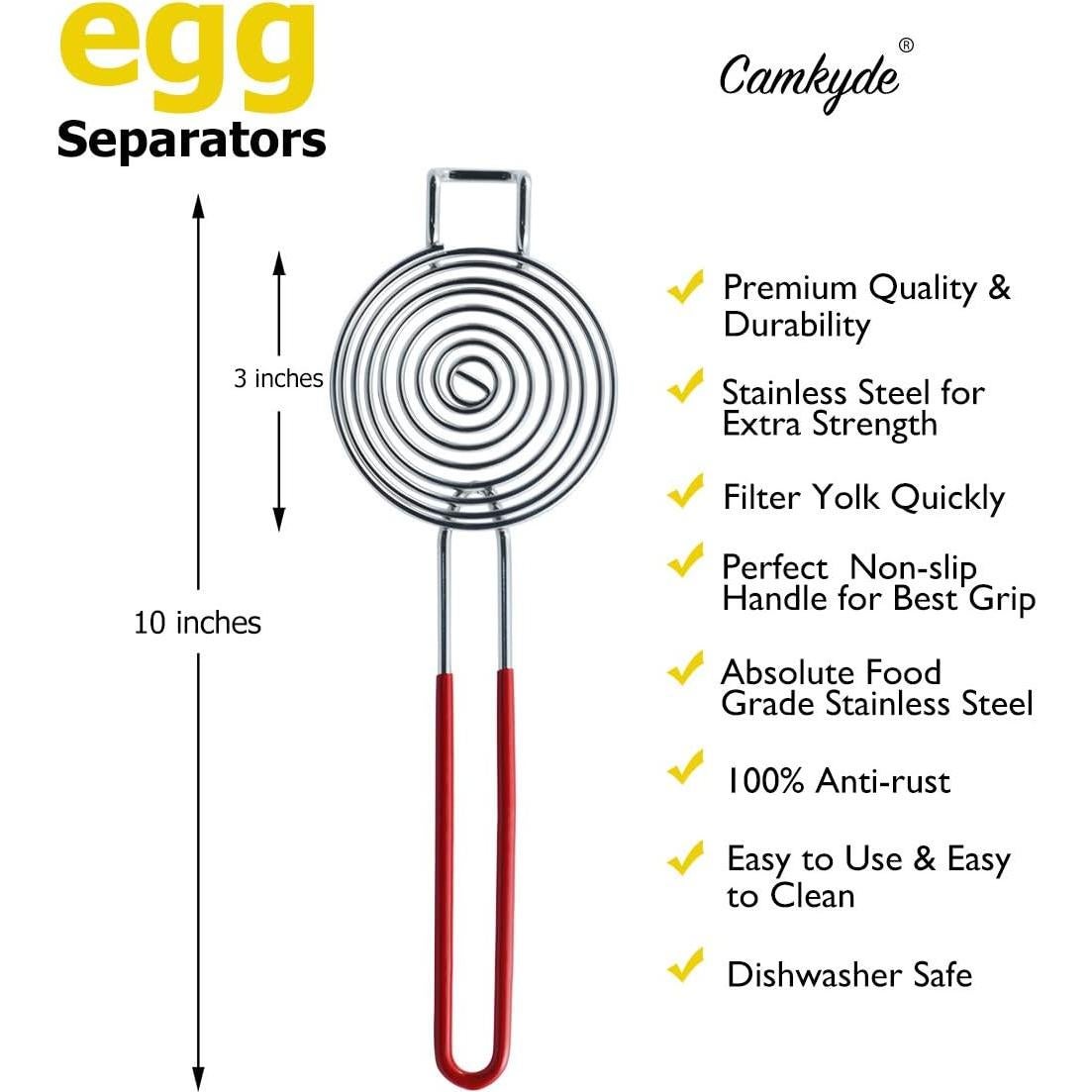 Separador de Huevos CAMKYDE Acero Inoxidable Rojo 0.095 kg