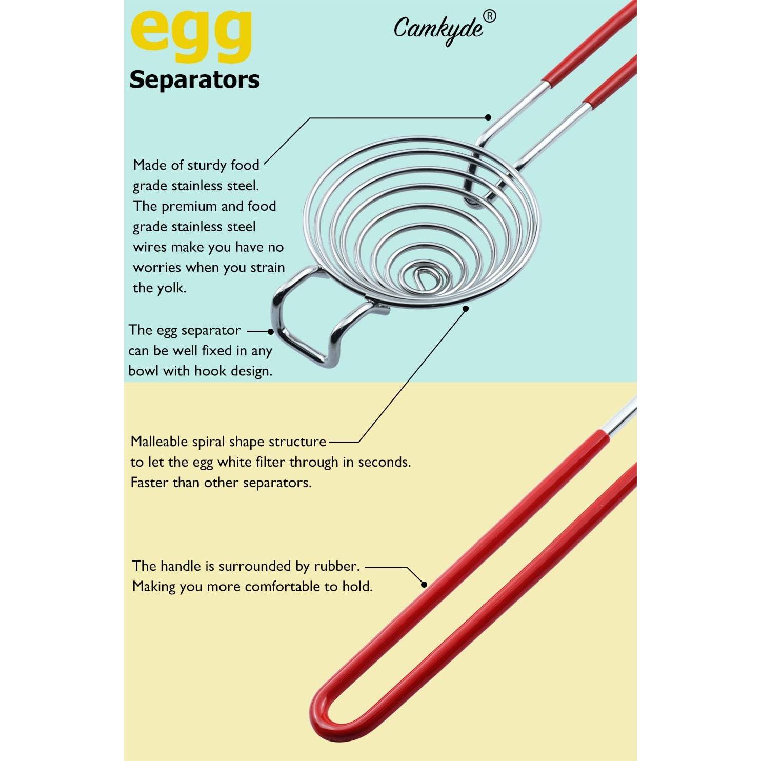 Separador de Huevos CAMKYDE Acero Inoxidable Rojo 0.095 kg