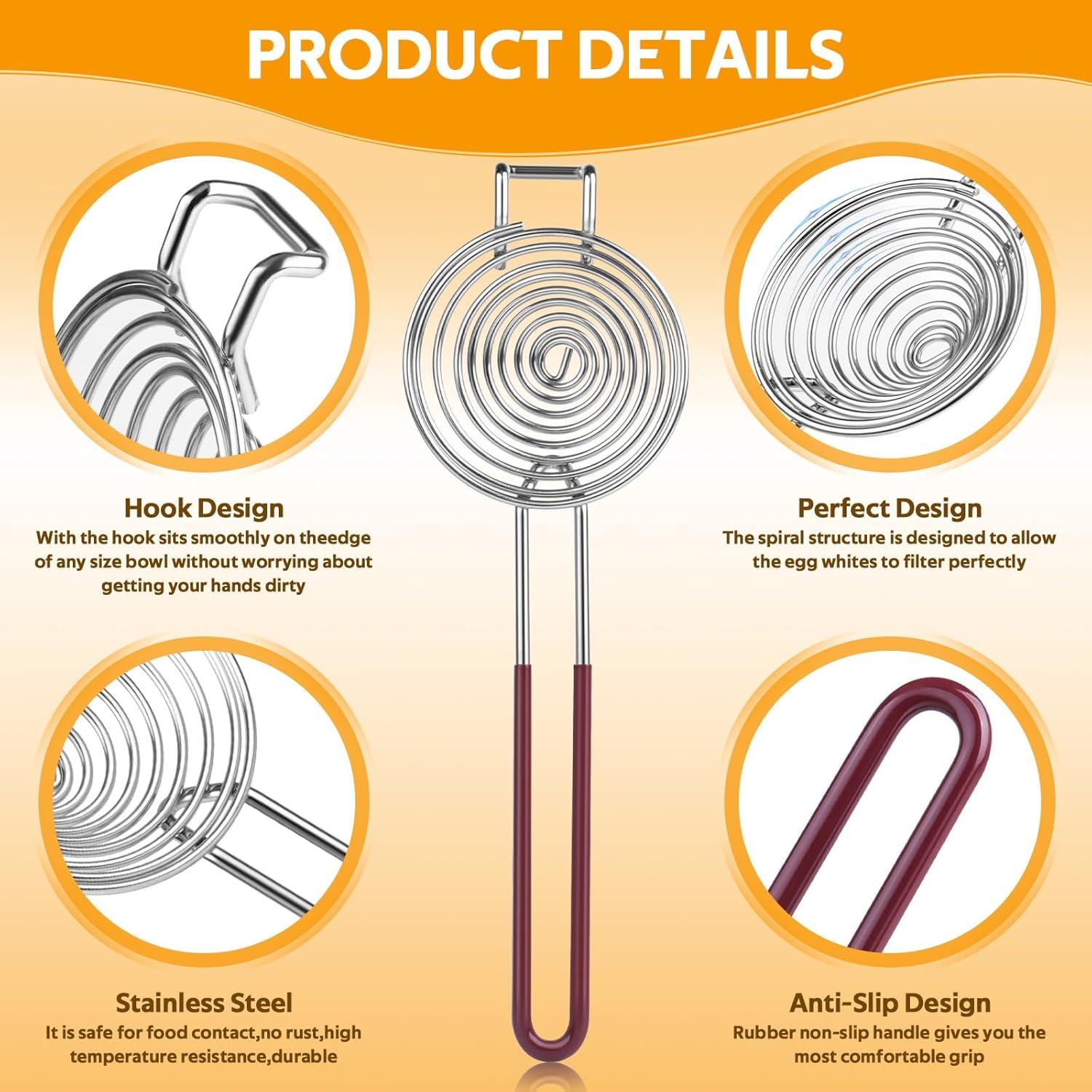 Separador de Huevos HCFGS de Acero Inoxidable con Mango Largo